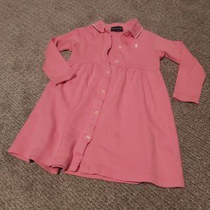 Ralph Lauren Pink front button up dress 3T